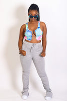 Chain Me Up Top (Tie Dye Blue)